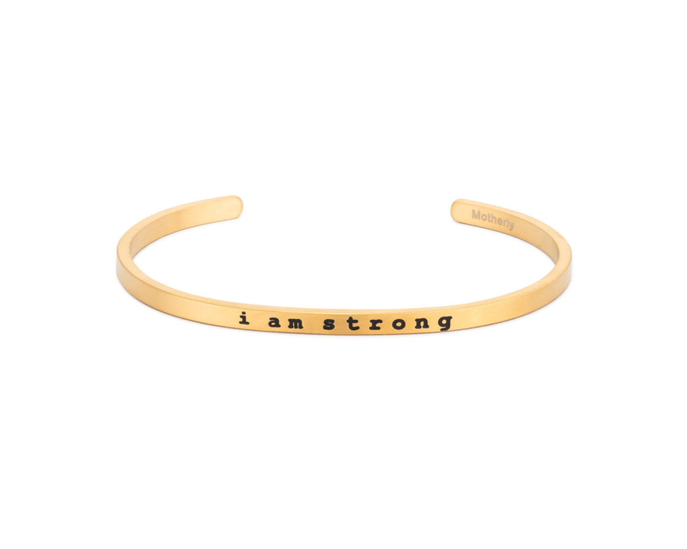 MOTHERLY "I AM STRONG" CUFF BRACELET