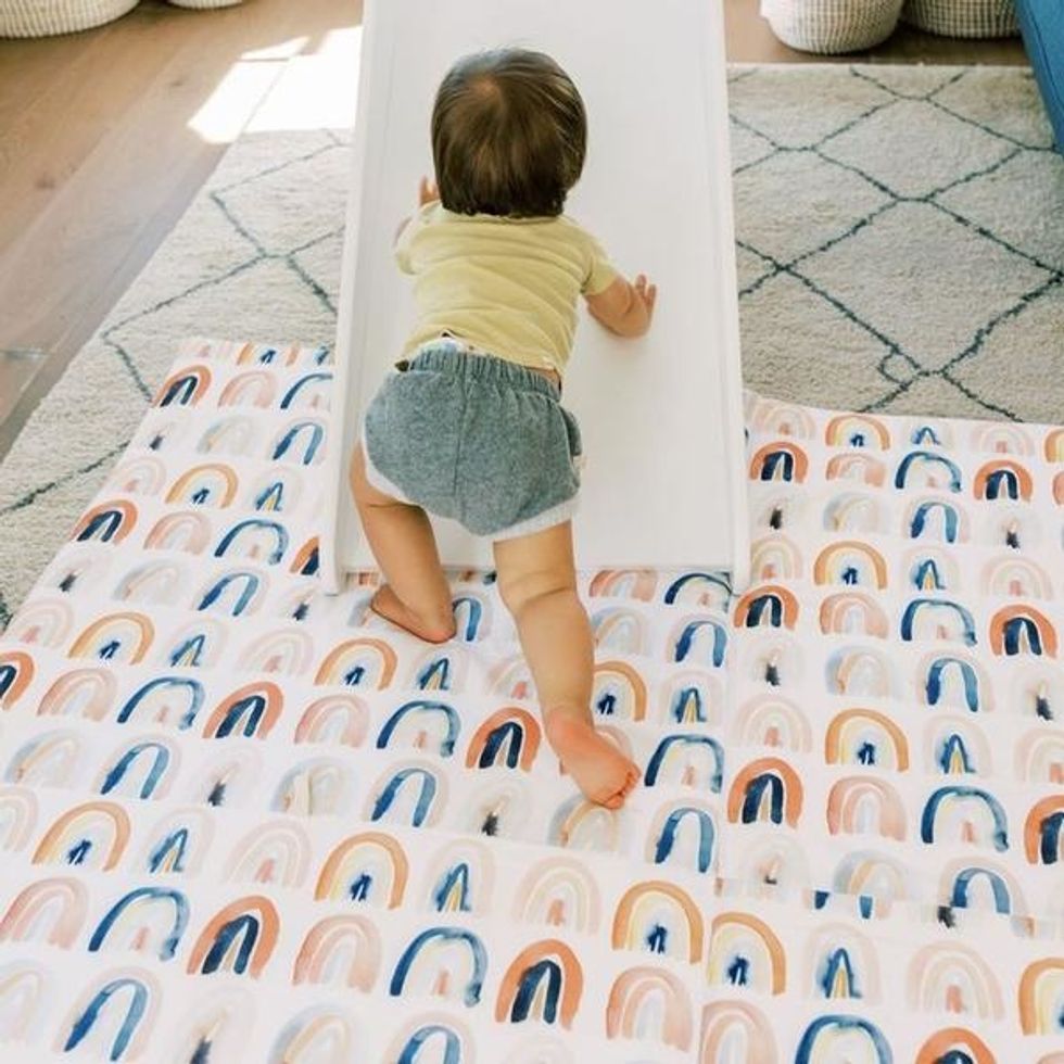 Toki Mats rainbow watercolor play mat