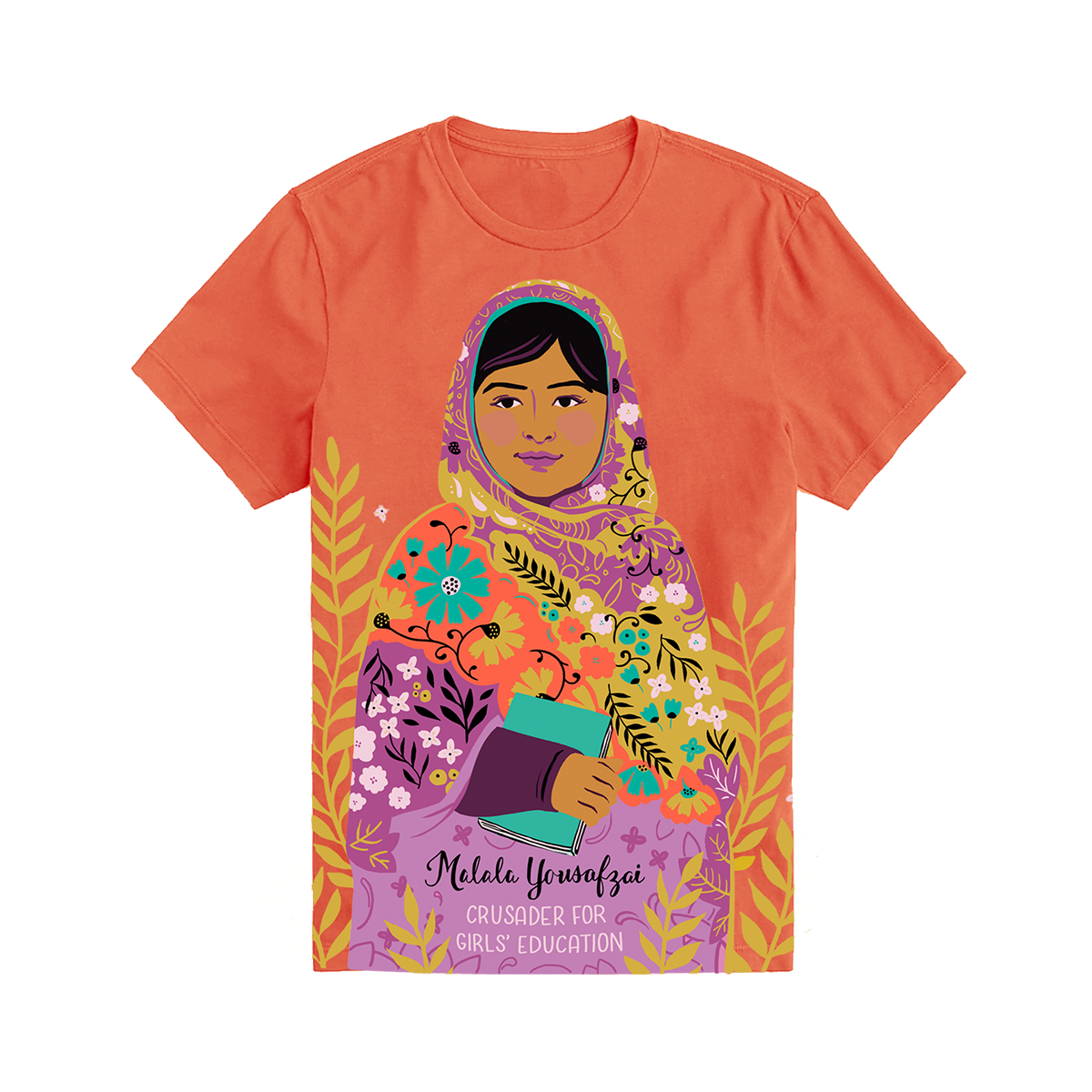 Piccolina Adult's Unisex Malala Yousafzi trailblazer tee