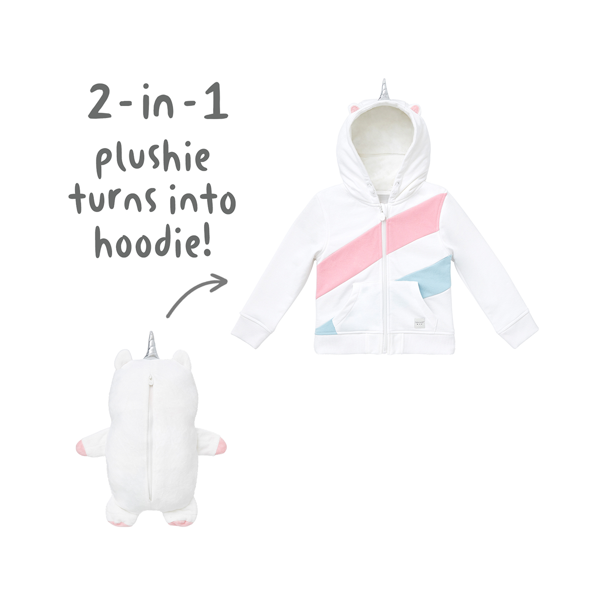 Cubcoats Uki the Unicorn zip up