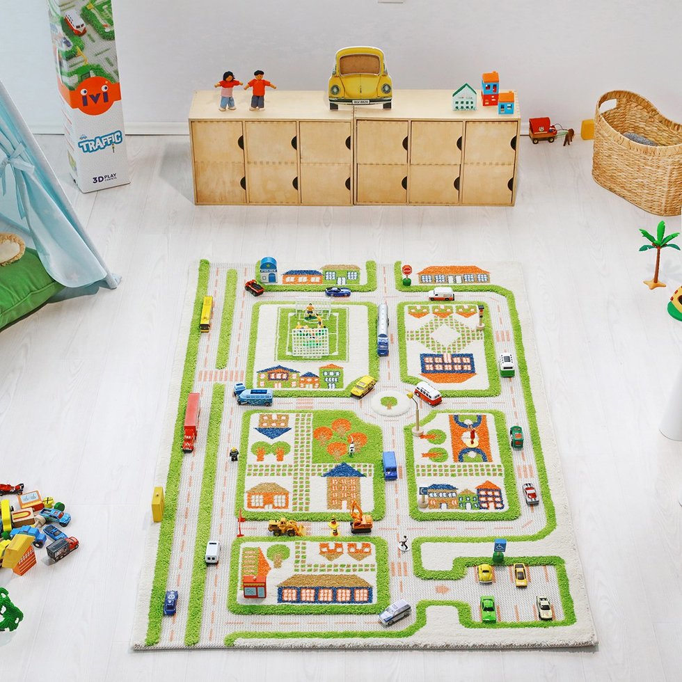 IVI world traffic 3d play rug