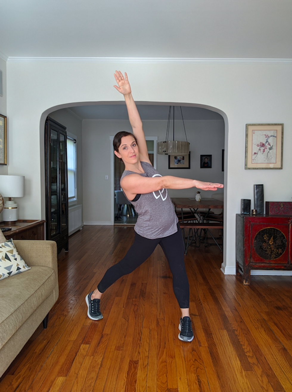 9 no-equipment exercises you can do anywhere Internal 45 with side stretch