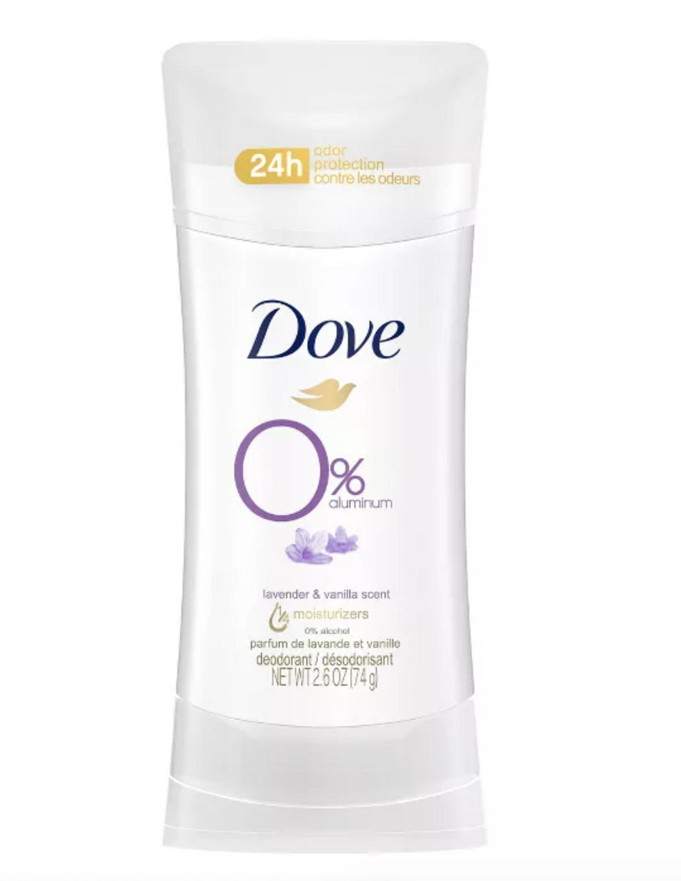 Dove 0% Aluminum Lavender & Vanilla Deodorant Stick - 2.6oz