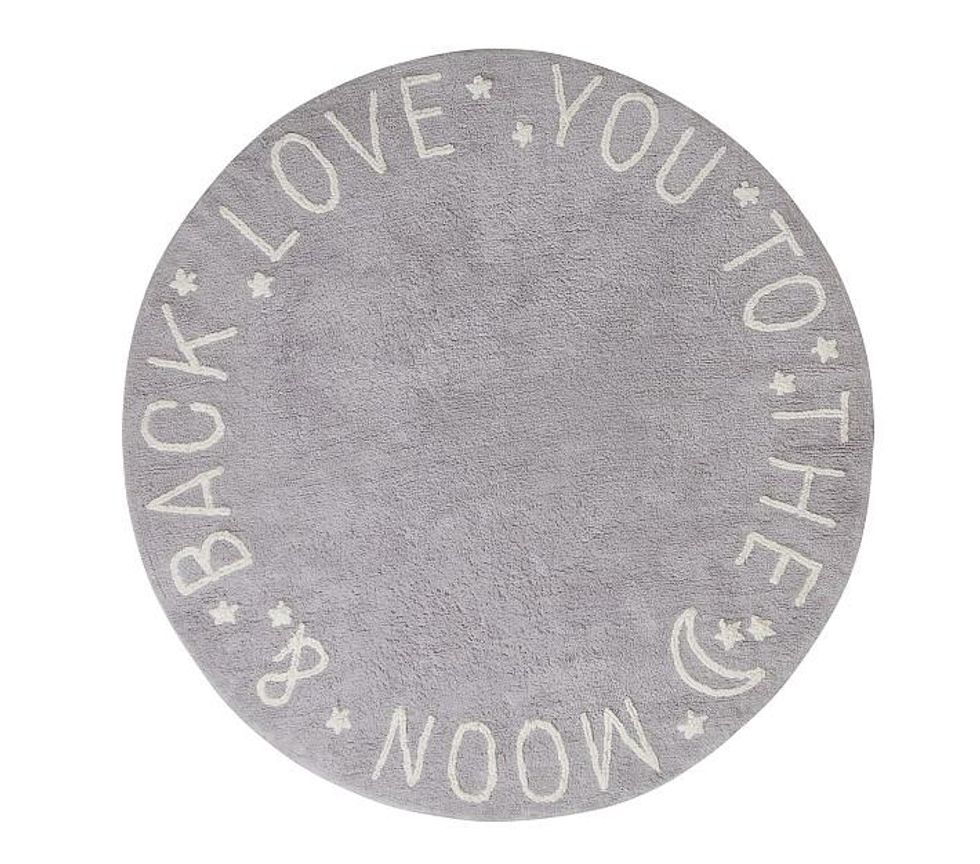 Pottery Barn Kids Sweet Moon Sentiment Washable Rug