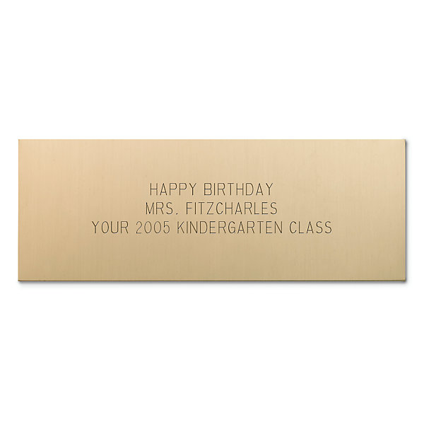 Personalized 1.5 x 4 Brass Plate