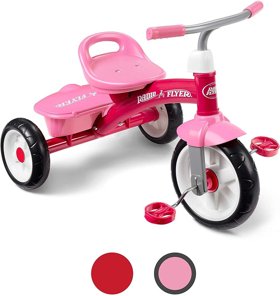 Radio Flyer Pink Rider Trike, outdoor toddler tricycle, ages 3-5 (Amazon Exclusive)