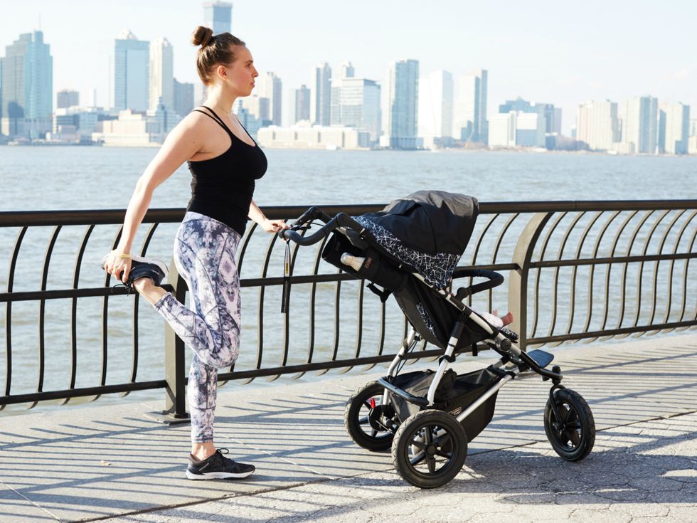 postpartum stroller workout can stick 0 Motherly