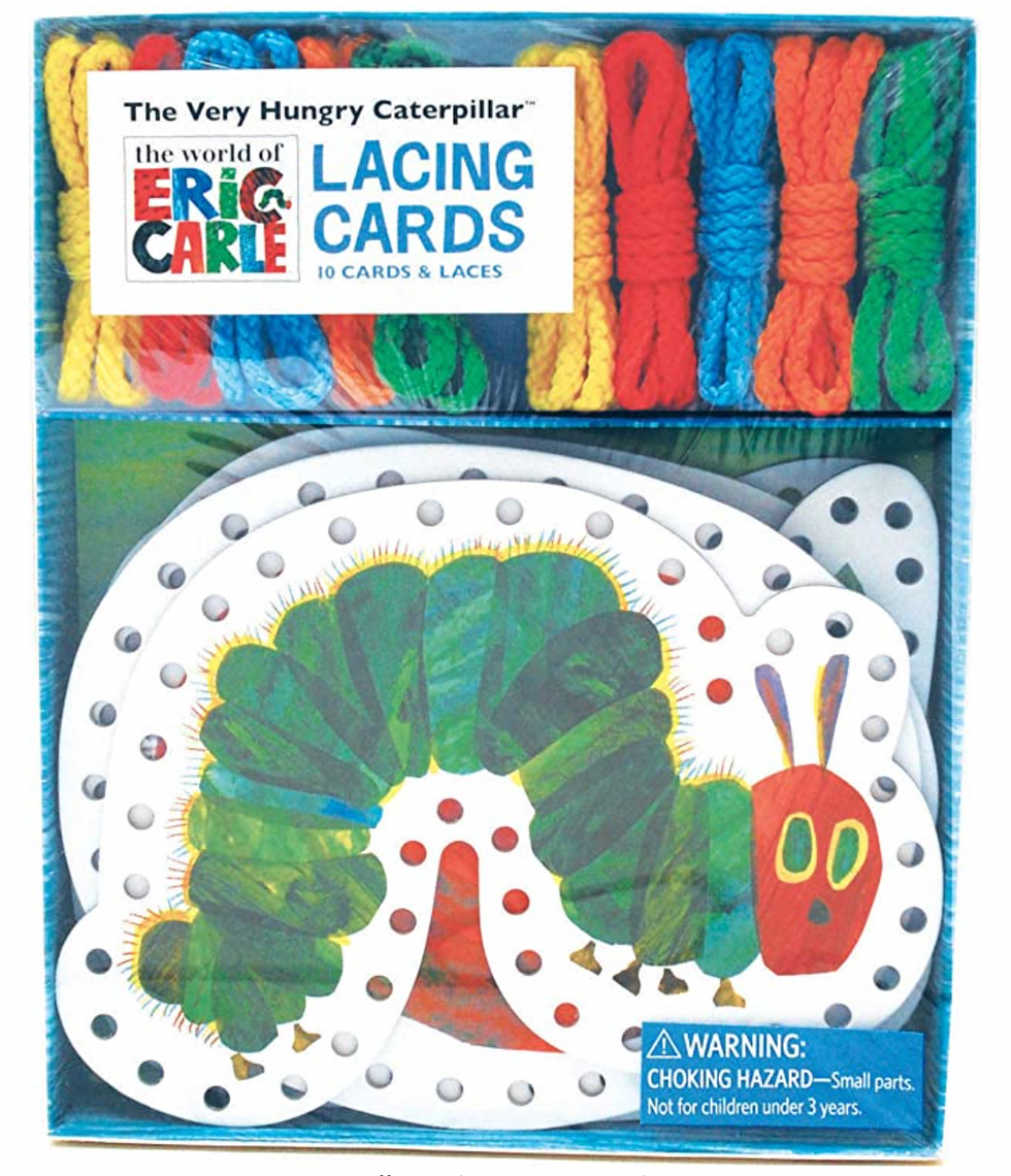 Lacing cards for quiet time