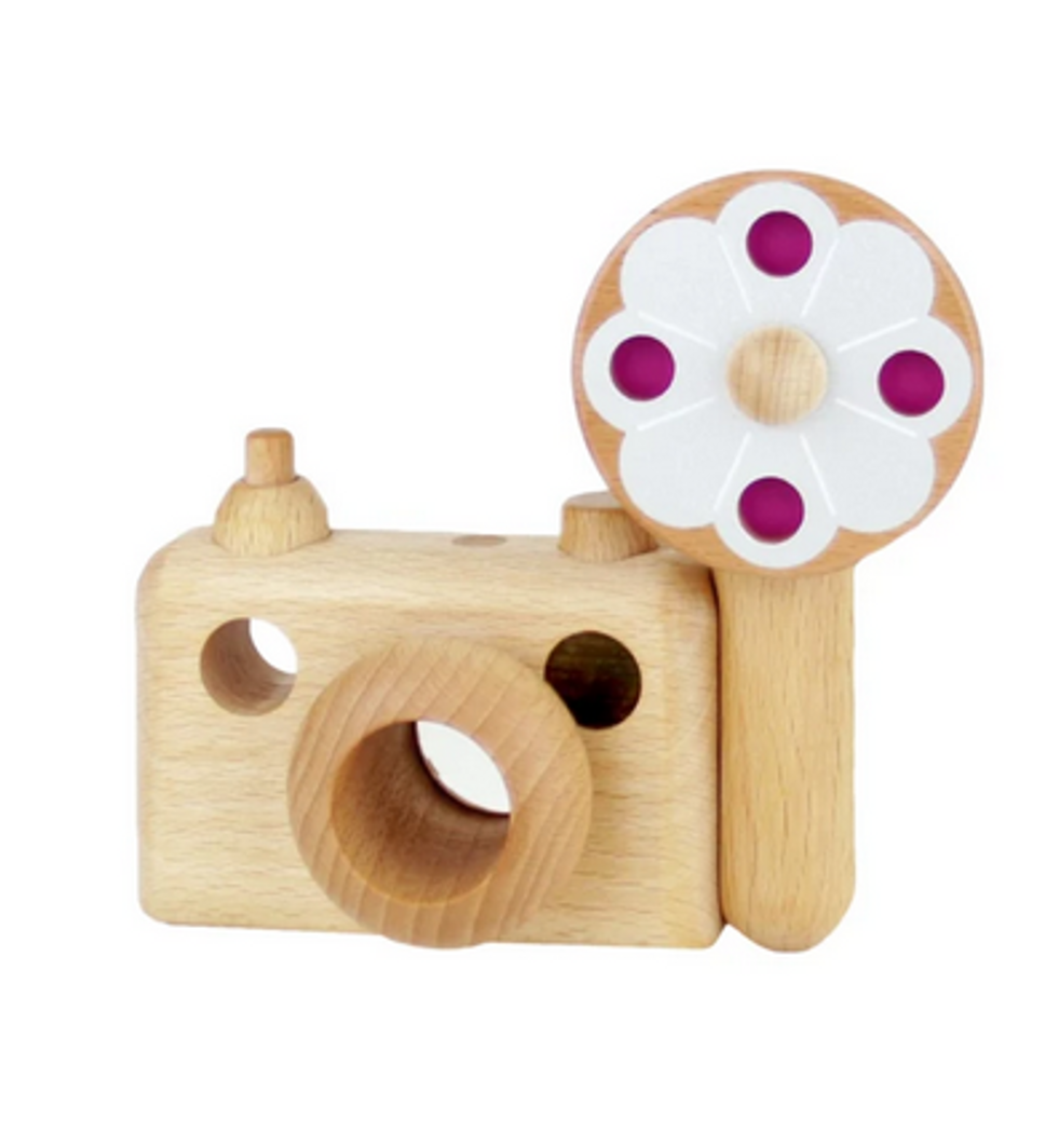 wood toy camera