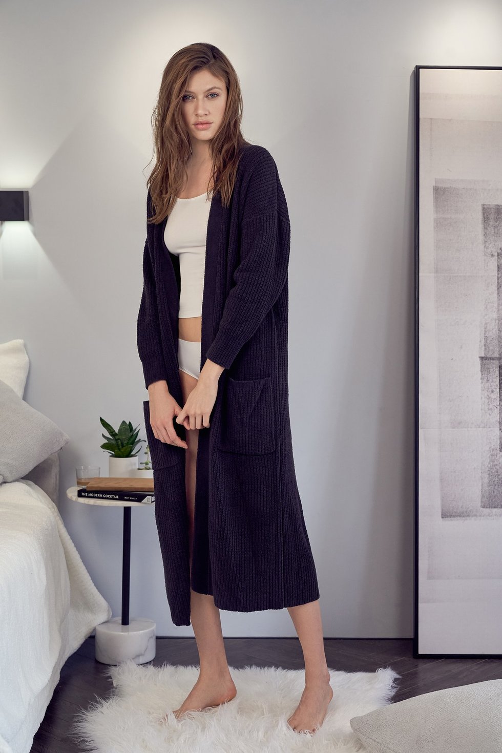 Sunday Citizen nube long ribbed cardigan