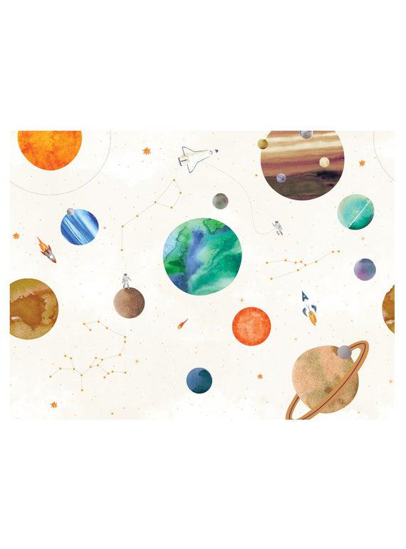 Space mural kids peel and stick wallpaper