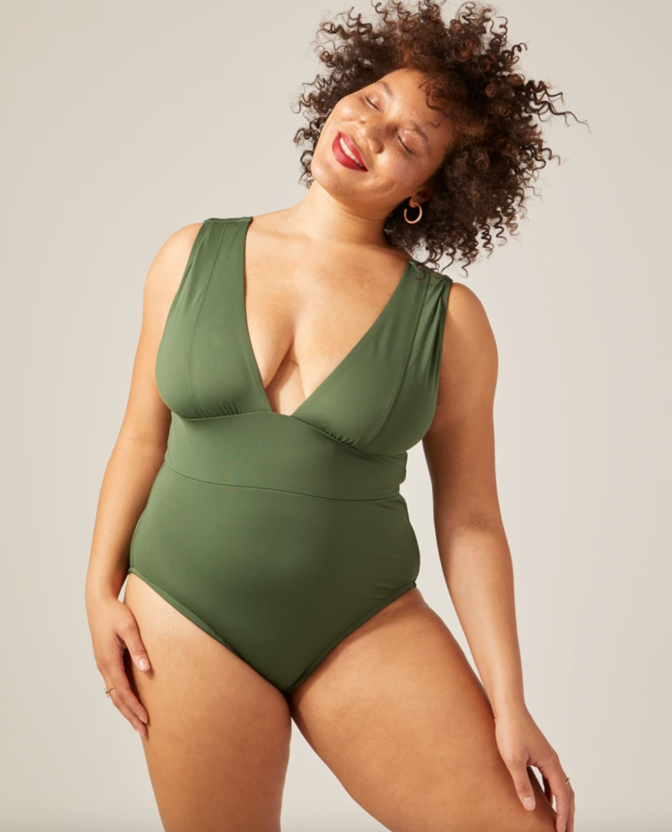 olive-green-one-piece