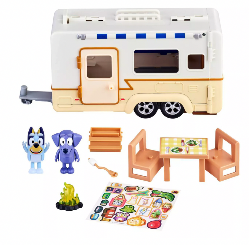 Bluey & Jean Luc's Caravan Adventures Playset