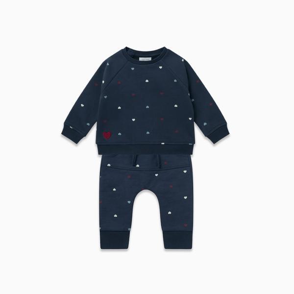 Mini Mori Hearts Sweater & Joggers Outfit