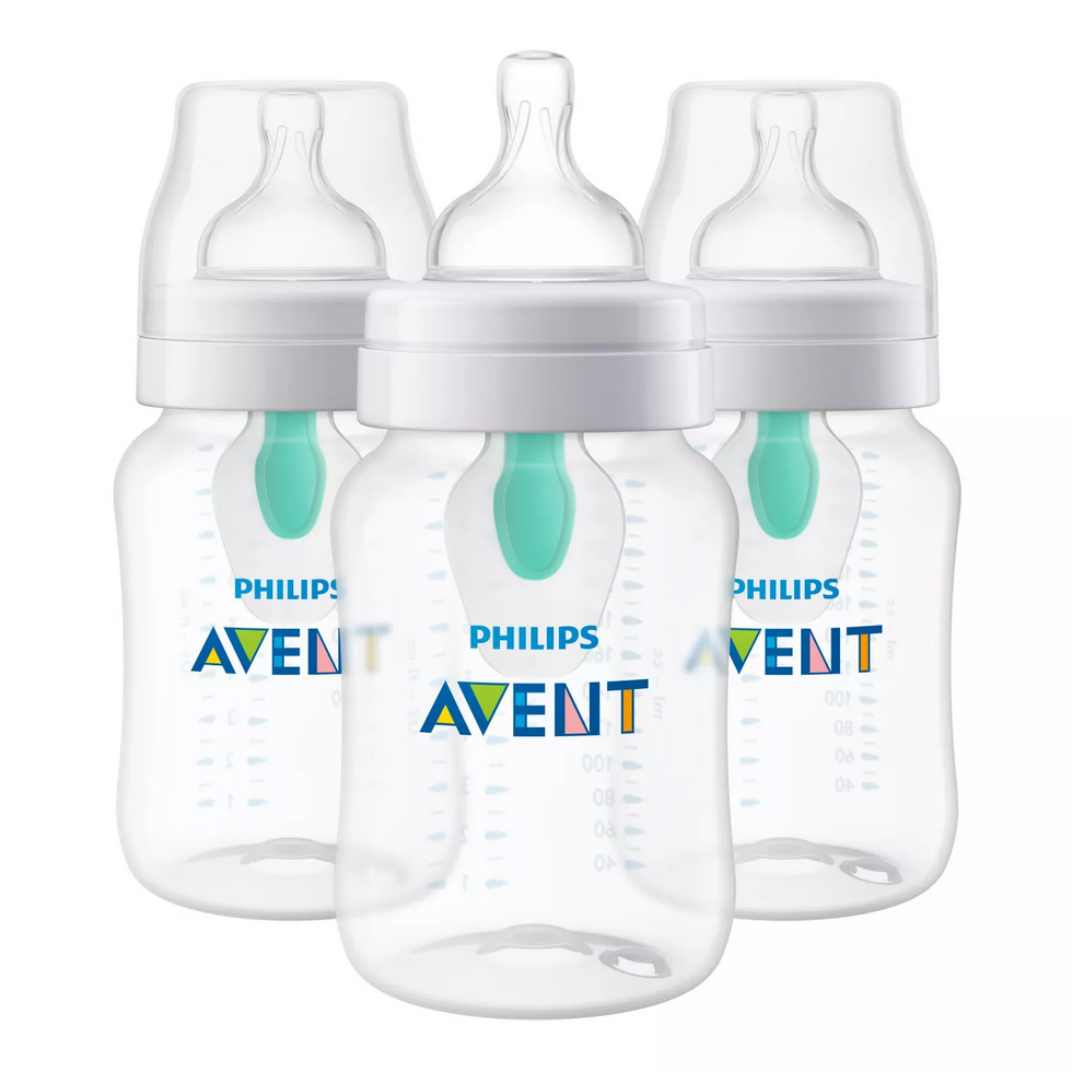 Nanobebe - 3Pk Silicone Baby Bottle 9Oz, Teal