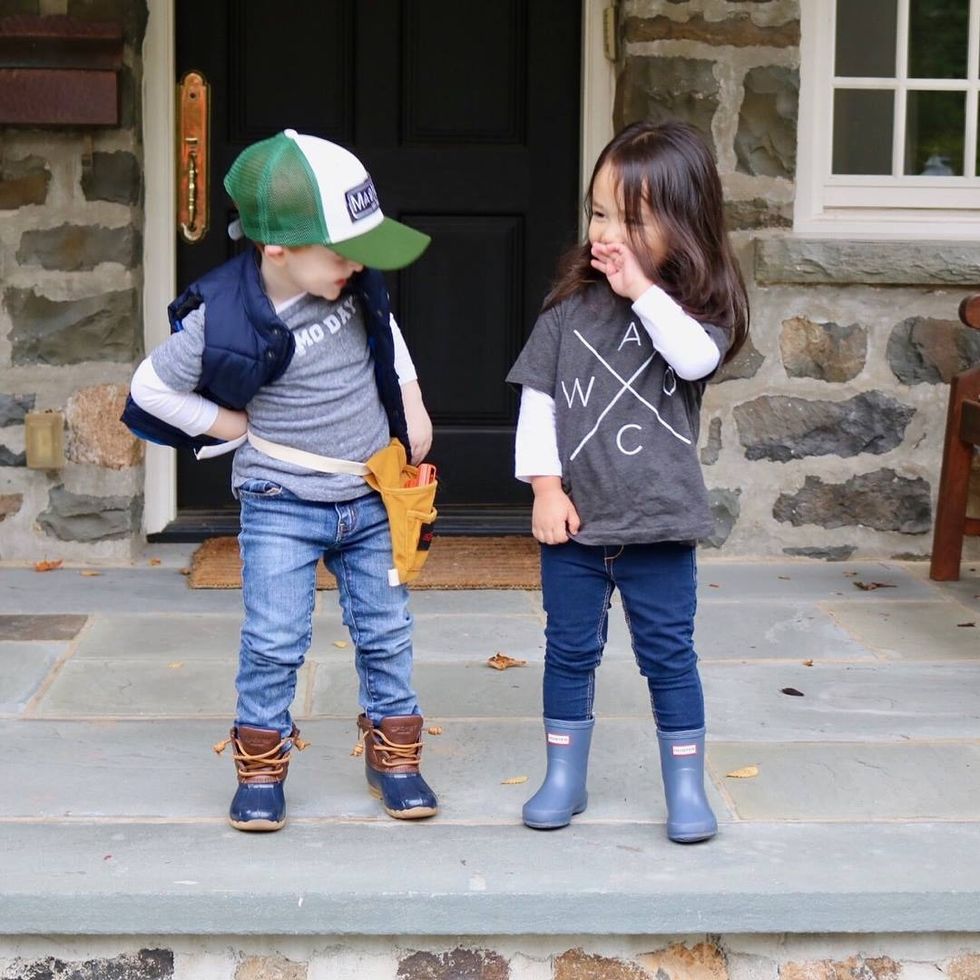 these toddlers dressed like chip joanna gaines for halloween and we cant stand the cuteness 0 Motherly