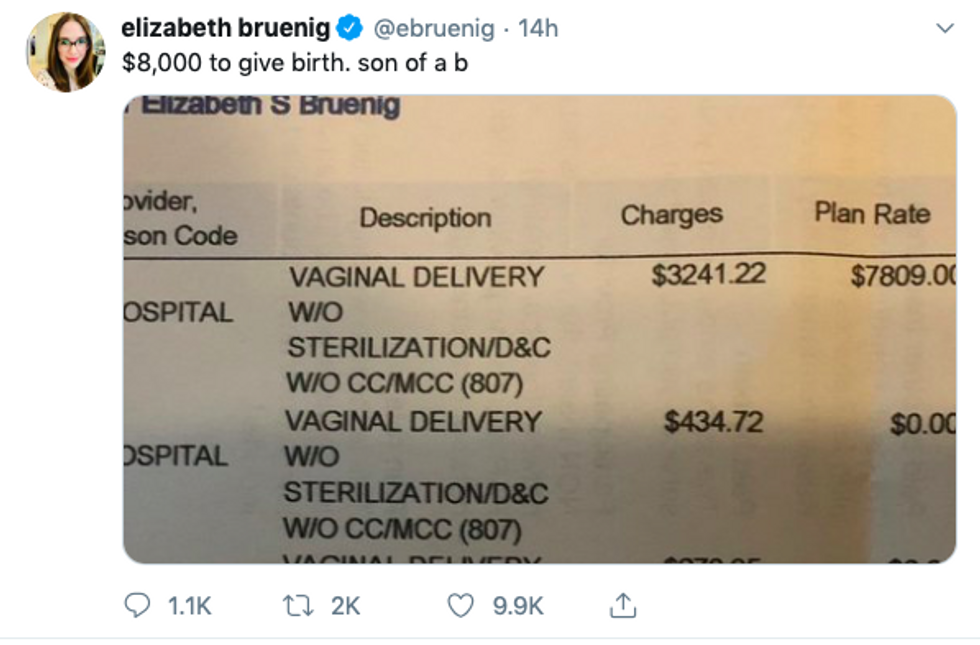 twitter 5 figure hospital bills broken healthcare system 0 Motherly