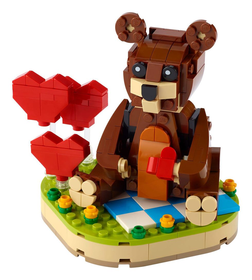 LEGO Valentine's brown bear