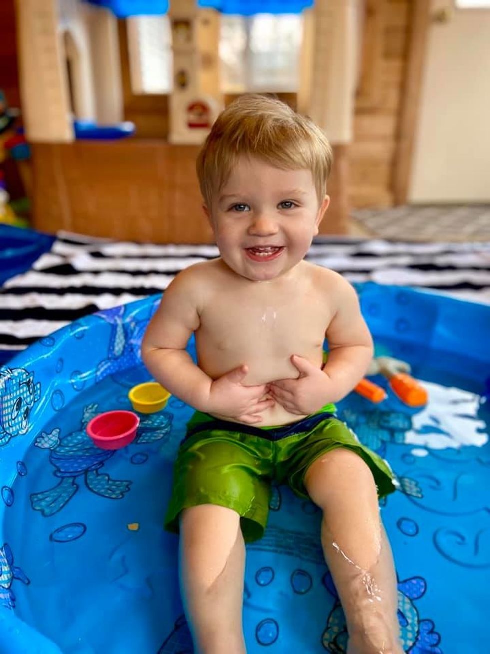 baby in pool