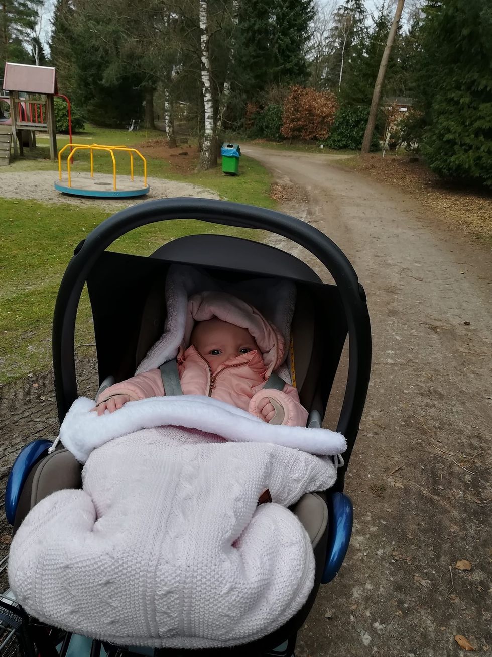 baby in a stroller