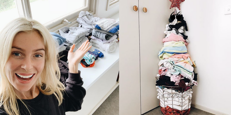 what went viral this week a laundry christmas tree 1 Motherly
