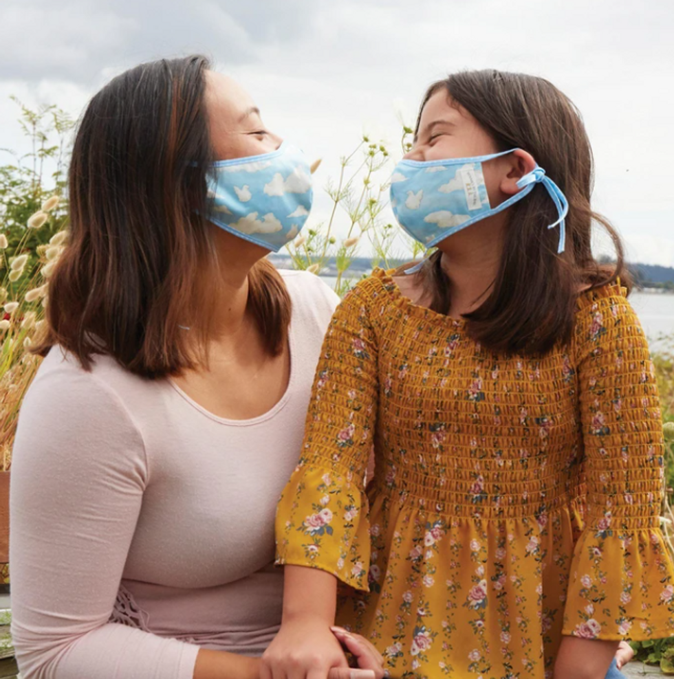 Bunnies by the Bay cloud child mask